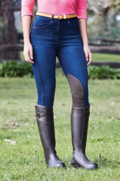 Dublin Shona Damenreithose Mit Kniebesatz In Jeansoptik 13 Dublin Shona Damenreithose Mit Kniebesatz In Jeansoptik -Reitmode Meiste 333099 DNB 3