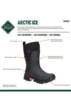 Muck Boot Ladies Arctic Ice AG Tall 32 Muck Boot Ladies Arctic Ice AG Tall -Reitmode Meiste 335788 BL PI 8
