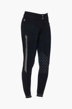 Cavalleria Toscana Embossed Silicone Stripe Damen Reithose Mit Vollbesatz -Reitmode Meiste 340261 DB 3