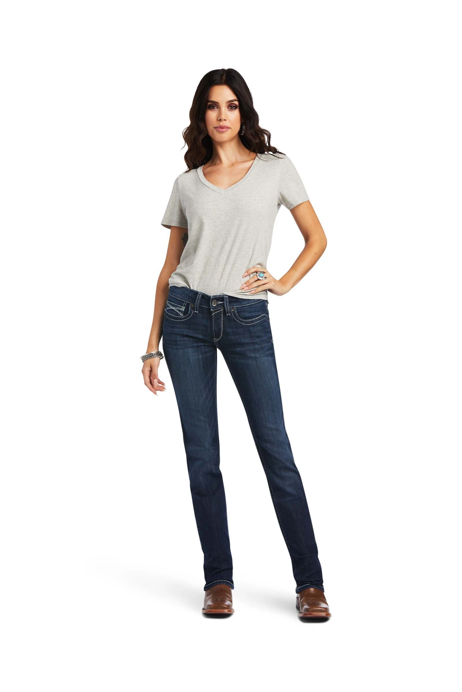 Ariat Clarissa Mid Ride Straight Leg Damenjeans 4 Ariat Clarissa Mid Ride Straight Leg Damenjeans – Bild 2