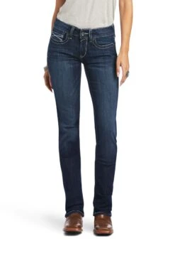 Ariat Clarissa Mid Ride Straight Leg Damenjeans 10 Ariat Clarissa Mid Ride Straight Leg Damenjeans -Reitmode Meiste 341138 DNB 3