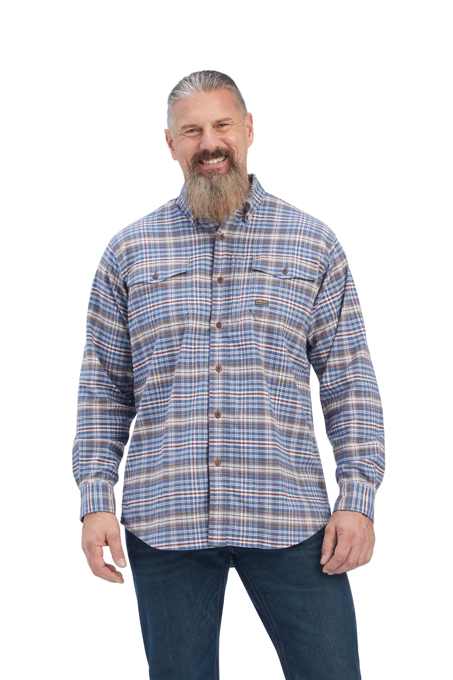 Ariat Rebar Flannel DuraStretch Herren Arbeitshemd 4 Ariat Rebar Flannel DuraStretch Herren Arbeitshemd – Bild 2