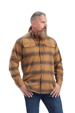 Ariat Rebar Flannel DuraStretch Herren Arbeitshemd 16 Ariat Rebar Flannel DuraStretch Herren Arbeitshemd -Reitmode Meiste 344569 SLBR 1