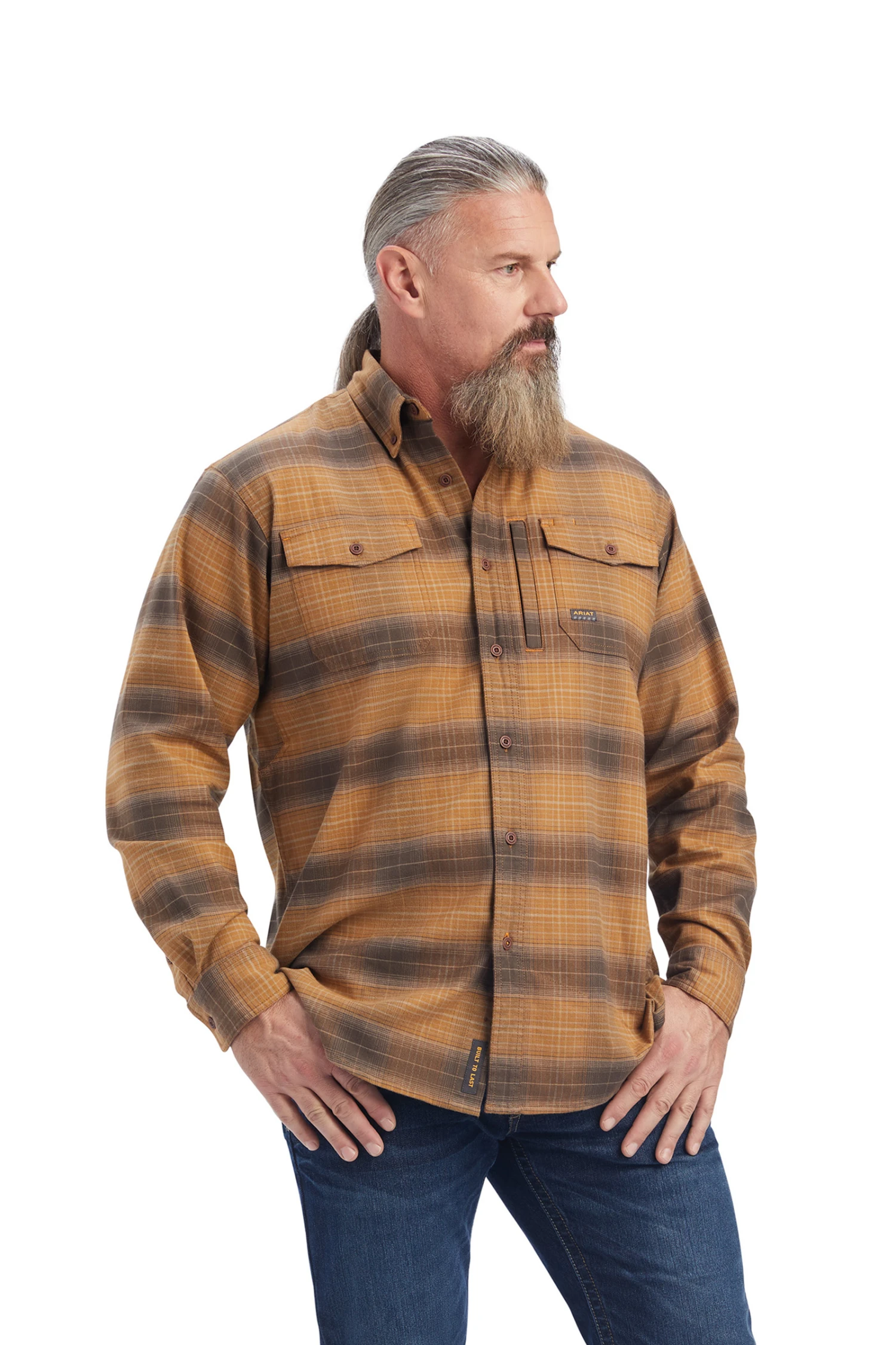 Ariat Rebar Flannel DuraStretch Herren Arbeitshemd 8 Ariat Rebar Flannel DuraStretch Herren Arbeitshemd – Bild 6