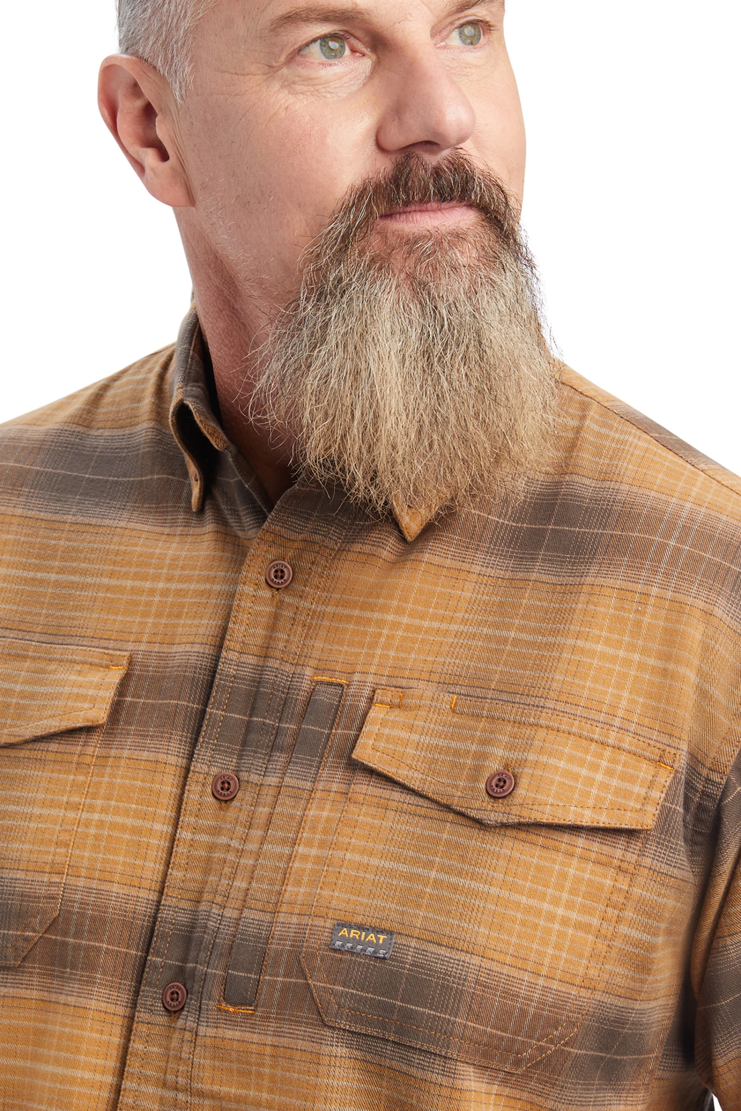 Ariat Rebar Flannel DuraStretch Herren Arbeitshemd 10 Ariat Rebar Flannel DuraStretch Herren Arbeitshemd – Bild 8