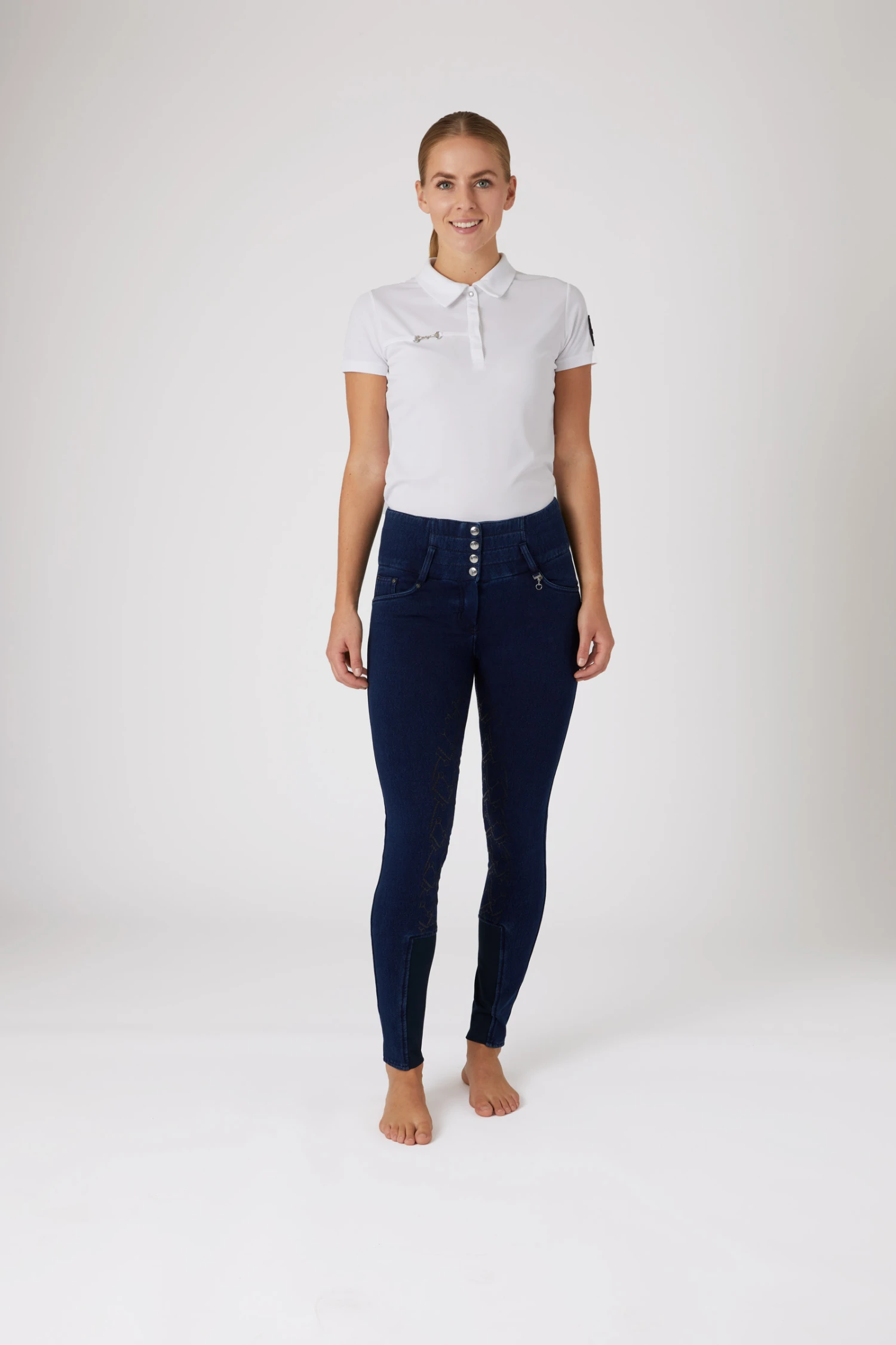 Horze Kacy Damen Jeans Thermoreithose Mit Vollbesatz 5 Horze Kacy Damen Jeans Thermoreithose Mit Vollbesatz – Bild 3