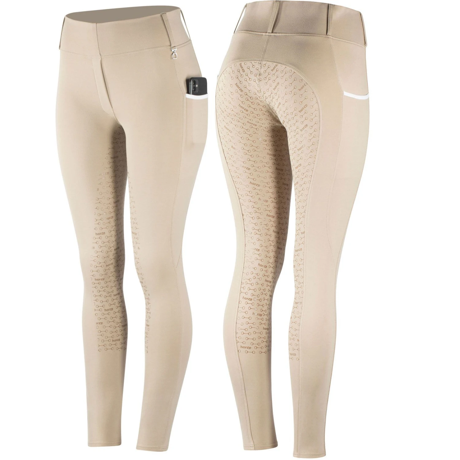 Horze Lucinda Damen Reitleggings Mit Vollbesatz Mit Hohem Bund 8 Horze Lucinda Damen Reitleggings Mit Vollbesatz Mit Hohem Bund – Bild 6