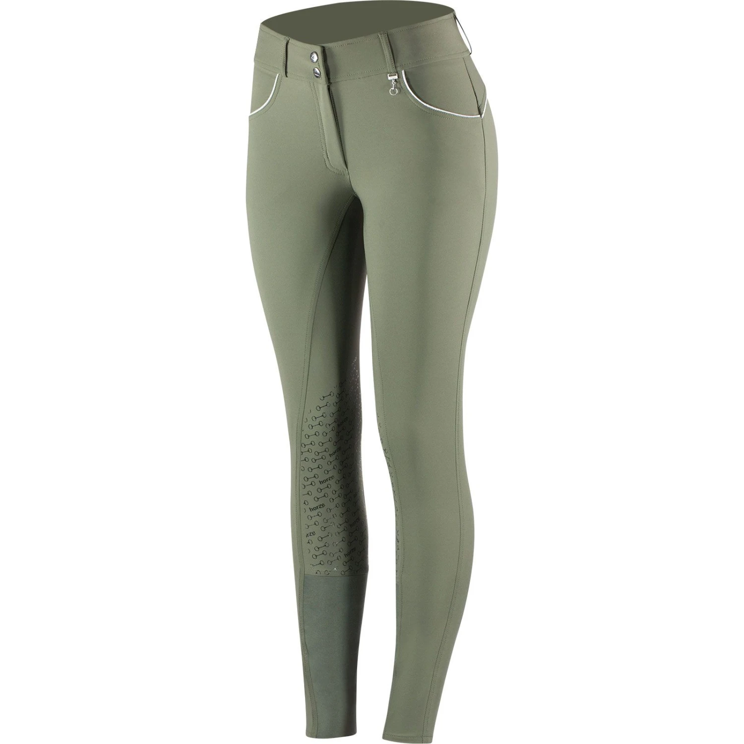 Horze Aubrey Damenreithose Mit Kniebesatz Und Hohem Bund 4 Horze Aubrey Damenreithose Mit Kniebesatz Und Hohem Bund – Bild 2