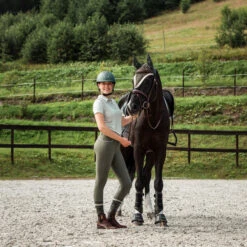 Horze Aubrey Damenreithose Mit Kniebesatz Und Hohem Bund 21 Horze Aubrey Damenreithose Mit Kniebesatz Und Hohem Bund -Reitmode Meiste 36083 BKGR 4