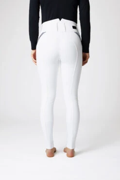 Horze Della Vollbesatzreithose Für Damen Mit Hohem Bund Und Kontrastpaspeln -Reitmode Meiste 36681 WH 4