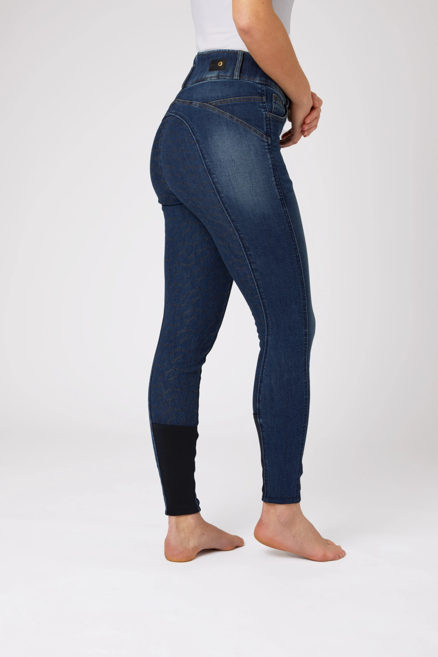 Horze Cecilia Damen Jeansreithose Mit Silikonvollbesatz Und Rückendetail 4 Horze Cecilia Damen Jeansreithose Mit Silikonvollbesatz Und Rückendetail – Bild 2