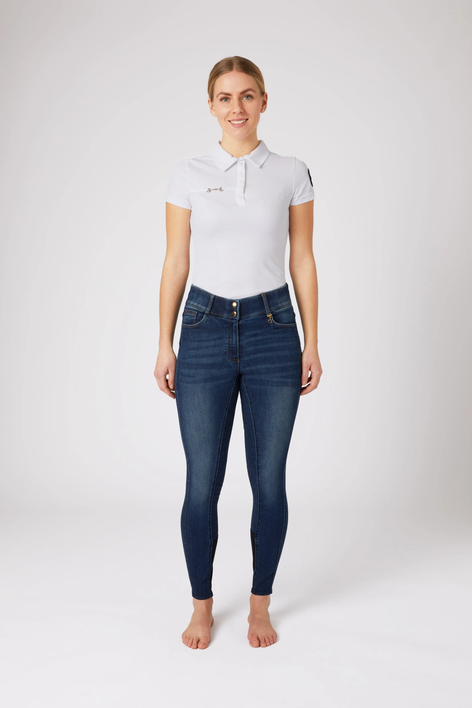 Horze Cecilia Damen Jeansreithose Mit Silikonvollbesatz Und Rückendetail 5 Horze Cecilia Damen Jeansreithose Mit Silikonvollbesatz Und Rückendetail – Bild 3