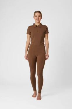 Horze Sagira Damen Reitleggings Mit Silikonvollbesatz Und Goldenem Detail -Reitmode Meiste 36701 BDBR 3