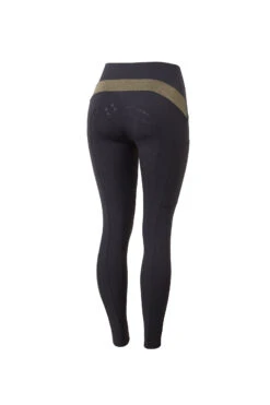 Horze Sagira Damen Reitleggings Mit Silikonvollbesatz Und Goldenem Detail -Reitmode Meiste 36701 VDB 1