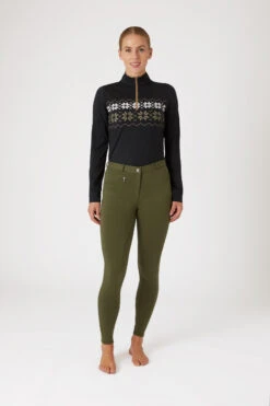 Horze Active Damen Reithose Mit Silikonkniebesatz 12 Horze Active Damen Reithose Mit Silikonkniebesatz -Reitmode Meiste 36717 bkgr 03