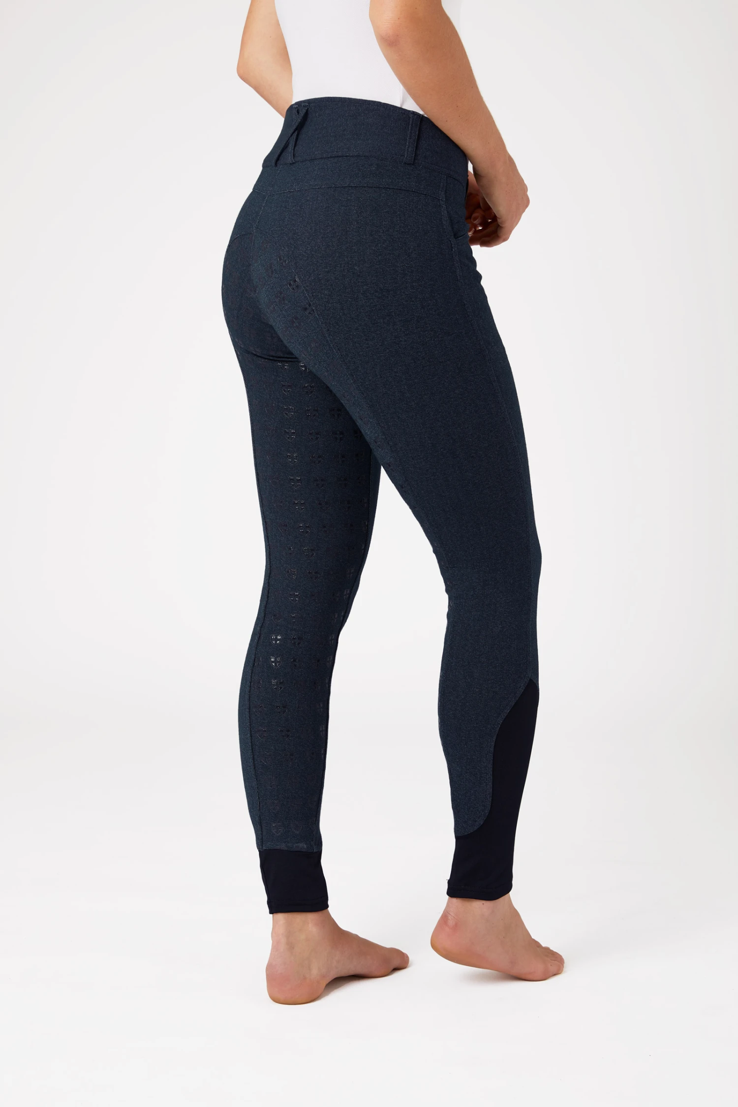 Horze Damen Jeansreithose Mit Silikonvollbesatz Und Hohem Bund 4 Horze Damen Jeansreithose Mit Silikonvollbesatz Und Hohem Bund – Bild 2