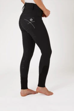 Horze Silikonvollbesatzreithose Mit Bestickung Und Kristallen -Reitmode Meiste 36954 bl 02