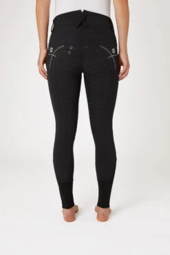 Horze Silikonvollbesatzreithose Mit Bestickung Und Kristallen -Reitmode Meiste 36954 bl 04