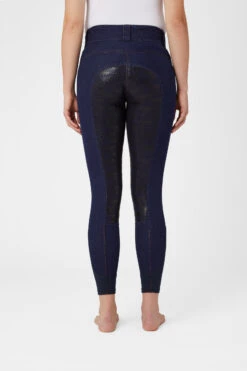 Horze Damen Jeansreithose Mit Leder- Und Silikonvollbesatz 18 Horze Damen Jeansreithose Mit Leder- Und Silikonvollbesatz -Reitmode Meiste 36958 DNB 4