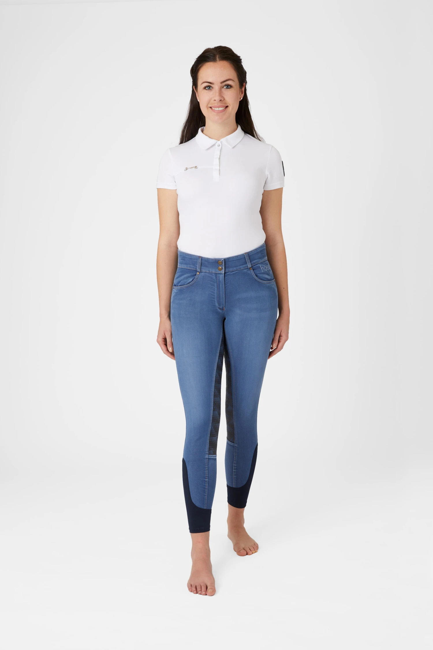 Horze Damen Jeansreithose Mit Leder- Und Silikonvollbesatz 12 Horze Damen Jeansreithose Mit Leder- Und Silikonvollbesatz – Bild 10