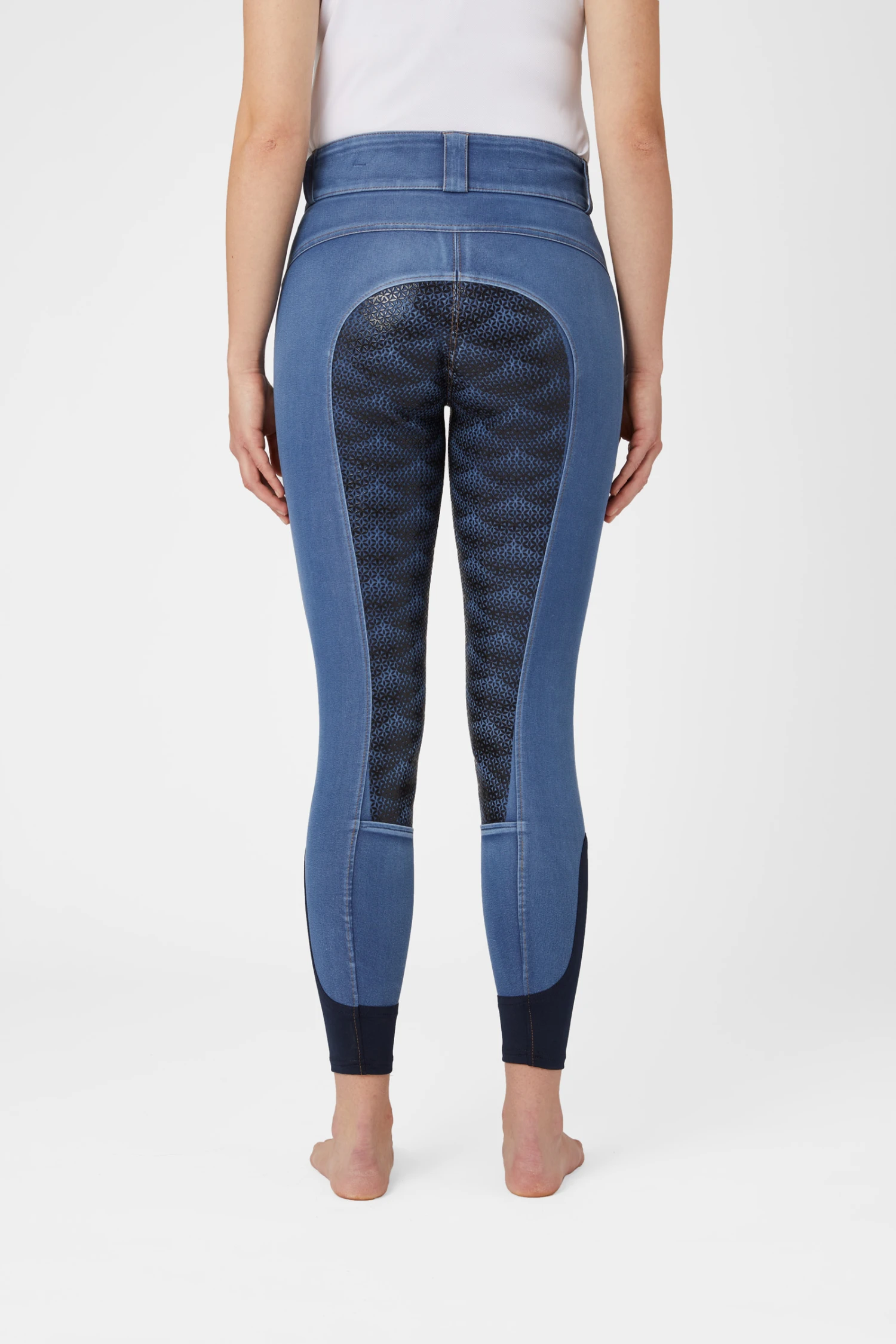 Horze Damen Jeansreithose Mit Leder- Und Silikonvollbesatz 13 Horze Damen Jeansreithose Mit Leder- Und Silikonvollbesatz – Bild 11