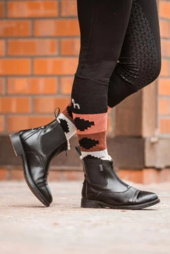 Horze Wexford Damen Reitstiefeletten Mit Frontzipper Und Kunstfell -Reitmode Meiste 38266 bl 08