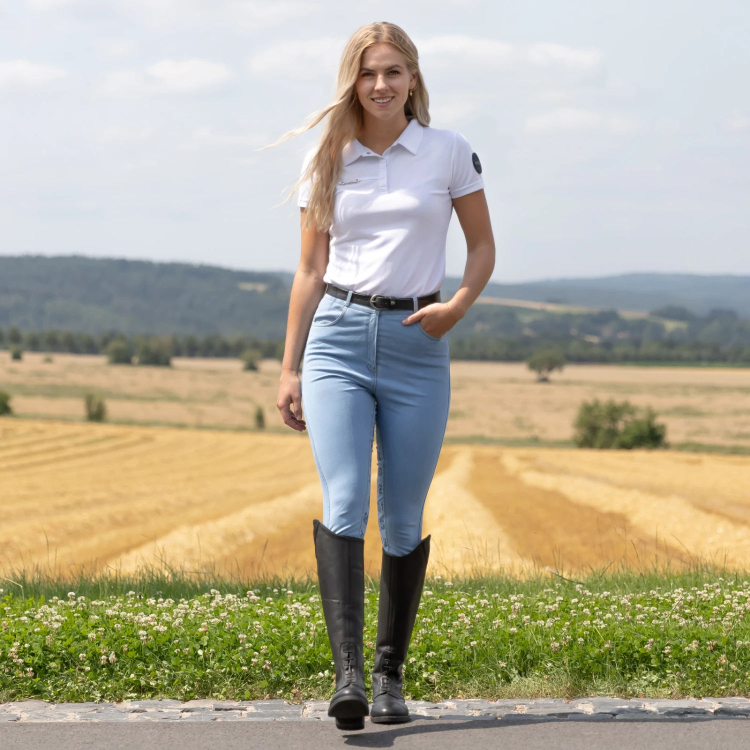 Reithose Mit Vollbesatz In Jeansoptik Für Damen 19 Reithose Mit Vollbesatz In Jeansoptik Für Damen – Bild 17
